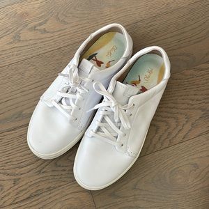 Olukai White Leather Sneakers